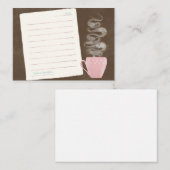 Koffienotities minikaart notitiekaartje (Voorkant / Achterkant)