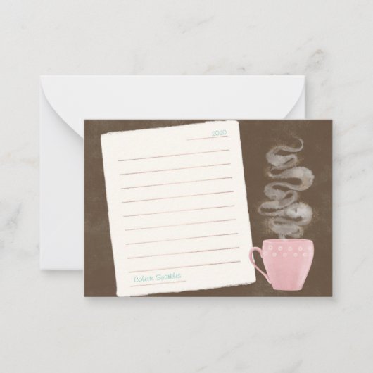Koffienotities minikaart notitiekaartje (Voorkant)