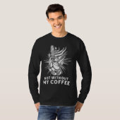 Koffieochtend barista drink espresso biscuit b t-shirt (Voorkant volledig)