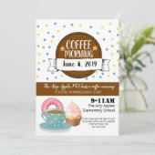 koffieochtend fundraiser party INVITE OR FLYER Kaart (Staand voorkant)