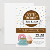 koffieochtend fundraiser party INVITE OR FLYER Kaart (Voorkant / Achterkant)