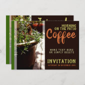 Koffieochtend op het Patio Asparagus Fern Plant Kaart (Voorkant / Achterkant)