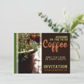 Koffieochtend op het Patio Asparagus Fern Plant Kaart (Staand voorkant)