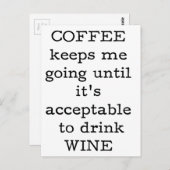 Koffieofferte - grappig. briefkaart (Voorkant / Achterkant)