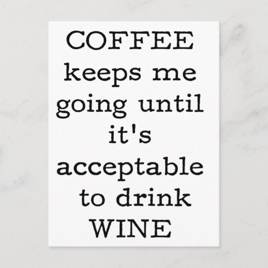 Koffieofferte - grappig. briefkaart (Voorkant)