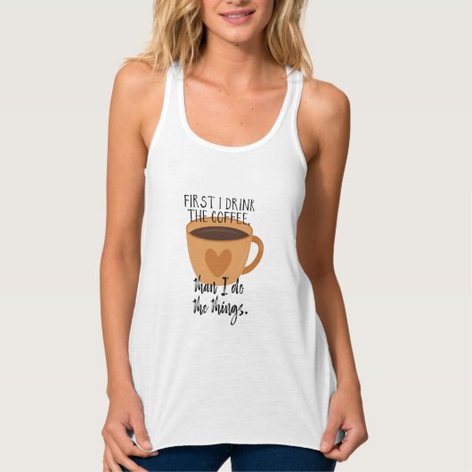 Koffieofferte witte Tanktop (Voorkant)