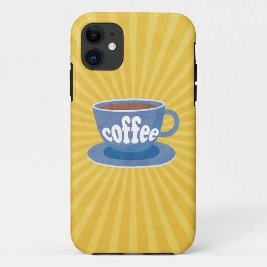 Koffieontwerp Retro Case-Mate iPhone Case (Achterkant)