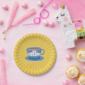 Koffieontwerp Retro Papieren Bordje (Feest)