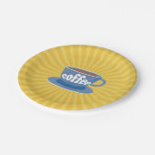 Koffieontwerp Retro Papieren Bordje (Gekanteld)