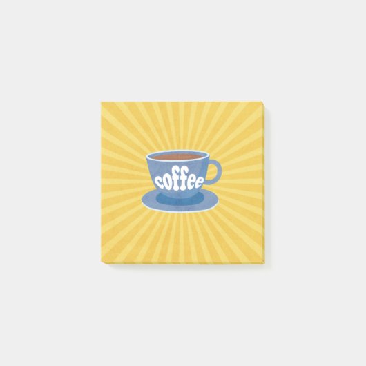 Koffieontwerp Retro Post-it® Notes (Voorkant)