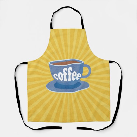 Koffieontwerp Retro Schort (Voorkant)