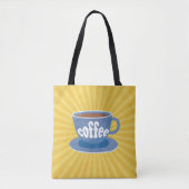 Koffieontwerp Retro Tote Bag (Voorkant)