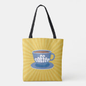 Koffieontwerp Retro Tote Bag (Achterkant)