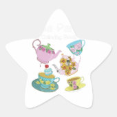 Koffieontwerp Ster Sticker (Voorkant)