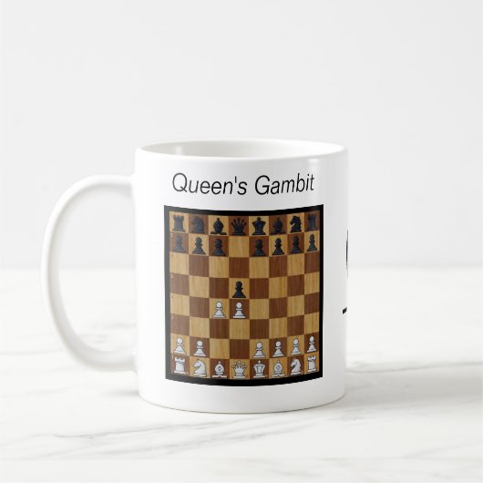 Koffieopeningskoffie Mok - The Queen's Gambit (Links)