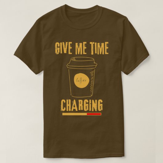 Koffieoplader koel ontwerp t-shirt (Design voorkant)