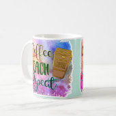 Koffieopleiding herhalen naar schoolleraar cadeau koffiemok (Voorkant links)