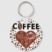 Koffieover T-Shirt Sleutelhanger (Voorkant)