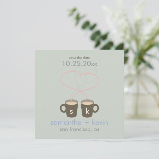 Koffieovers Datum opslaan Save The Date (Staand voorkant)