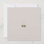 Koffieovers Sla de datum op: Crème viltpapier Save The Date (Achterkant)