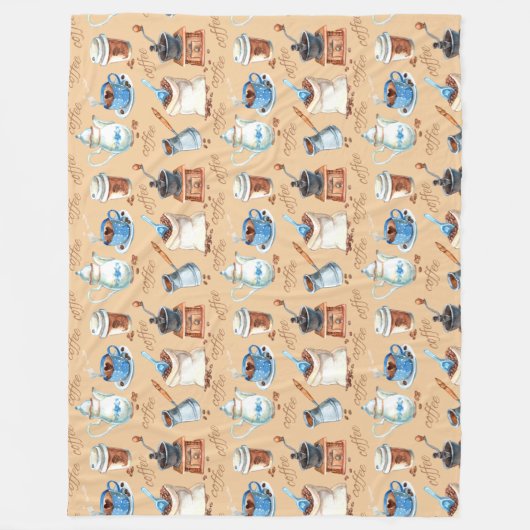 Koffiepapier voor waterverf fleece deken (Voorkant)