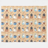 Koffiepapier voor waterverf fleece deken (Voorkant (Horizontaal))