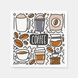Koffiepapieren servetten, Cafe Latte Espresso Fees Servet