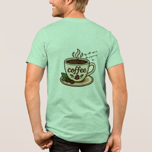 Koffieparfum Tri-Blend Shirt (Achterkant)