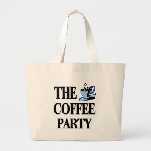 Koffiepartij Grote Tote Bag (Voorkant)