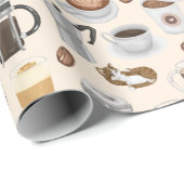 Koffiepartiket en -Drinken Cadeaupapier (Rol Hoek)