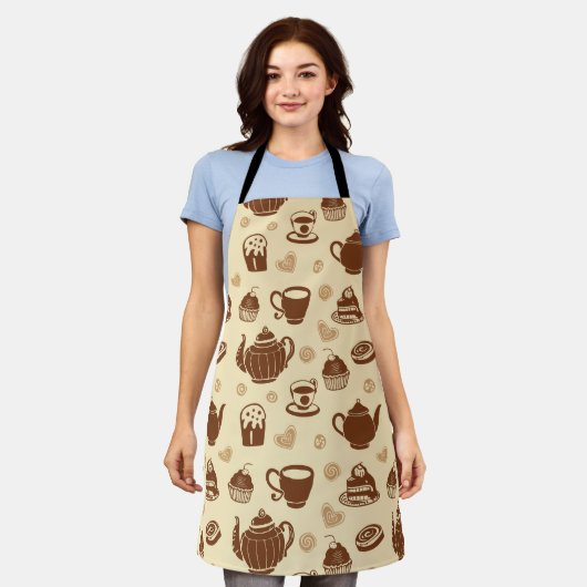 Koffiepatroon Apron Schort (Gedragen)