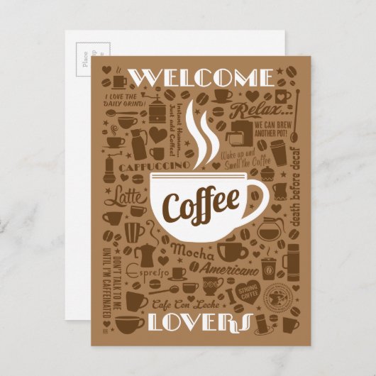 Koffiepatroon Briefkaart (Voorkant / Achterkant)