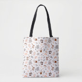  koffiepatroon Canvas tas | Stijlvol café (Voorkant)
