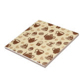 Koffiepatroon keramische tegels tegeltje (Zijkant)