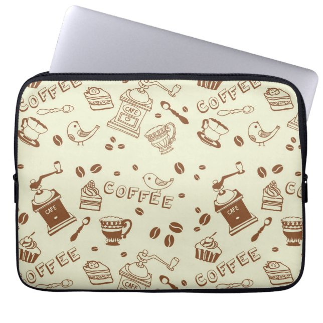Koffiepatroon Laptop Sleeve (Voorkant)