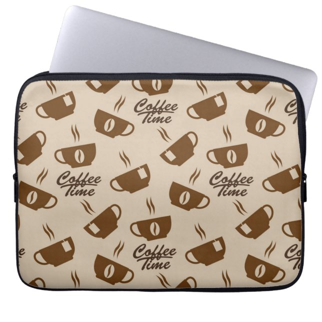 Koffiepatroon Laptop Sleeve (Voorkant)