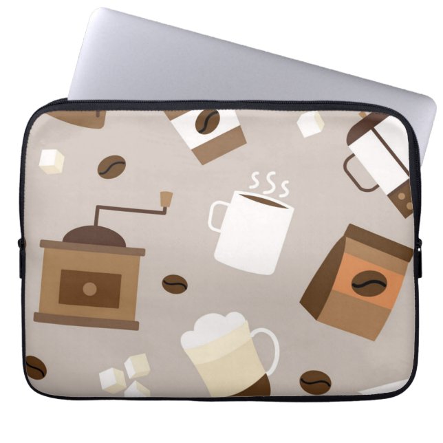 Koffiepatroon Laptop Sleeve (Voorkant)