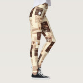 Koffiepatroon leggings (Rechts)