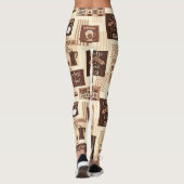 Koffiepatroon leggings (Achterkant)