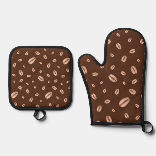 Koffiepatroon Ovenwant & Pannenlap Set (Voorkant)