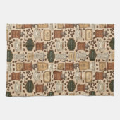  koffiepatroon retro café stijl theedoek (Horizontaal)