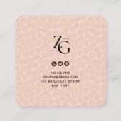 Koffiepatroon Social Media teken met QR code schat Vierkante Visitekaartje (Achterkant)