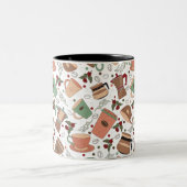 koffiepatroon tweekleurige koffiemok (Center)