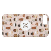 Koffiepatroon voor Drinken en desserts Case-Mate iPhone Case (Achterkant (Horizontaal))