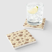 Koffiepatroonstenen Onderzetters (Zijkant)