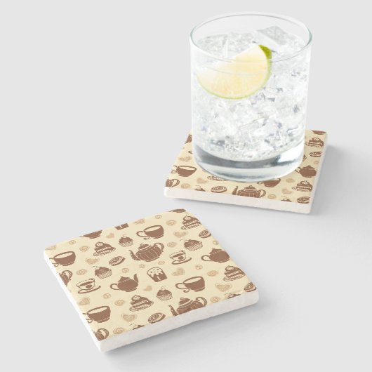Koffiepatroonstenen Onderzetters (Zijkant)