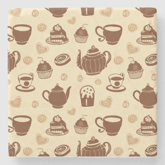 Koffiepatroonstenen Onderzetters (Voorkant)