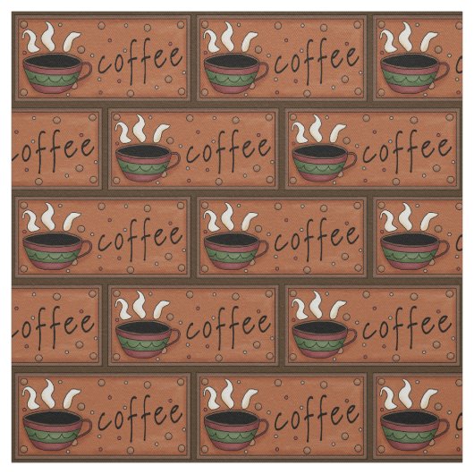 Koffiepatroonweefsel Stof (Swatch)