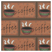 Koffiepatroonweefsel Stof (Close Up)