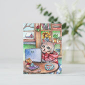 Koffiepauze Briefkaart (Staand voorkant)